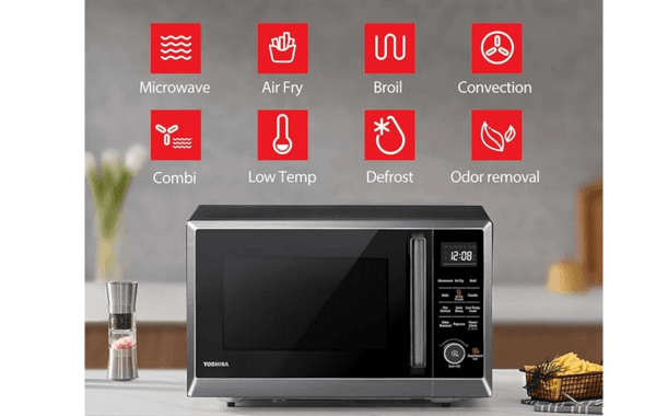 Open Box – TOSHIBA (ML2-EC10SA) 8-in-1 Countertop Microwave with Air Fryer - Image 2