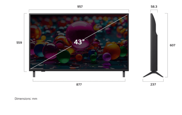 Open Box- LG 43" UA7000 4K UHD HDR LED webOS Smart TV (43UA7000PUB) - Image 5