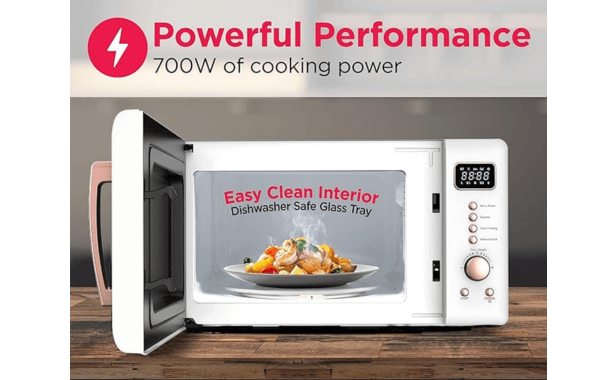 Open Box – Frigidaire 0.7 Cu. Ft. Countertop Microwave Oven (EMW788-WHITERGLD) - Image 5