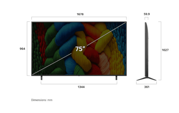 Open Box-LG 75" NanoCell AI NANO80AUA 4K UHD LED Smart TV (75NANO80AUA) - Image 7